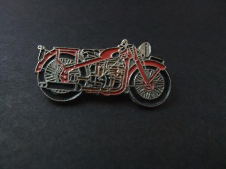 Dresch 500 Monobloc uit 1930 Franse motorfiets rood